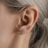 Viper Snake Emerald Stud