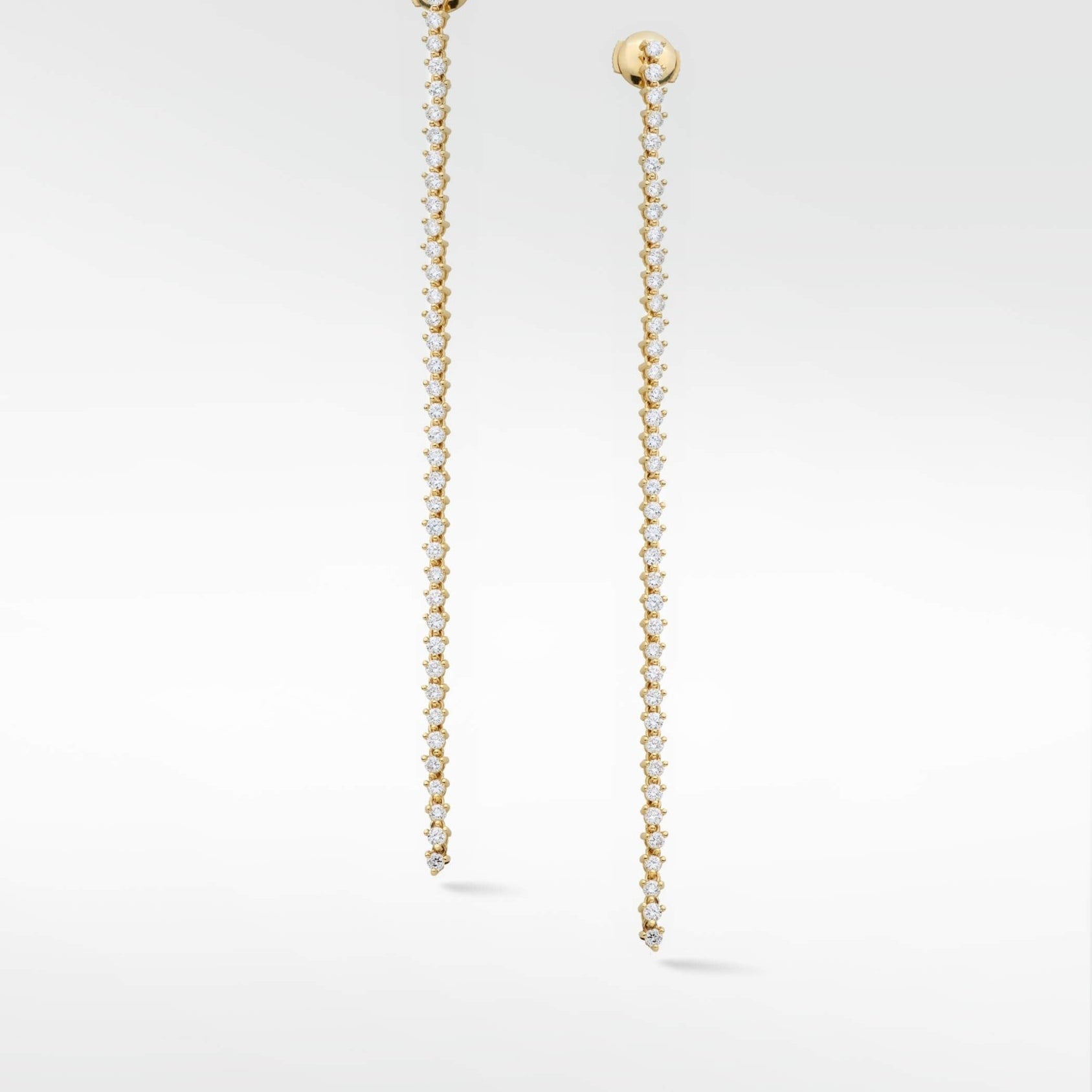 Modernist Tennis Long Drop Earrings