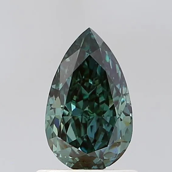 1.08ct Pear Lab Grown Diamond (Colour Fancy Vivid Green, Clarity VS2, IGI Certified)