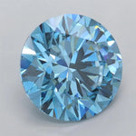 5.04ct Round Lab Grown Diamond (Colour Fancy Vivid Blue, Clarity VVS1, Cut ID, IGI Certified)