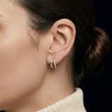 Modernist Double Diamond Hoop