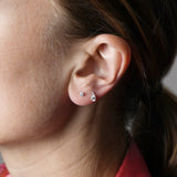 Floating Diamond Drop Stud