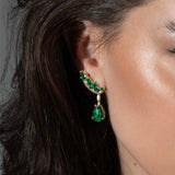 Veto Raindrop Earrings with Emerald and Diamond