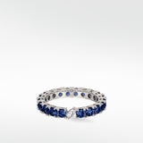 Veto Lux Brilliant Blue Sapphire Eternity Ring