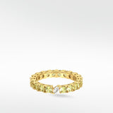 Veto Lux Brilliant Yellow Sapphire Eternity Ring