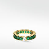 Veto Lux Oval Emerald Eternity Ring