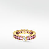 Veto Lux Oval Pink Sapphire Eternity Ring