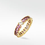 Veto Lux Oval Pink Sapphire Eternity Ring