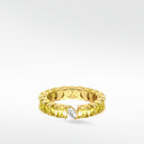 Veto Lux Oval Yellow Sapphire Eternity Ring