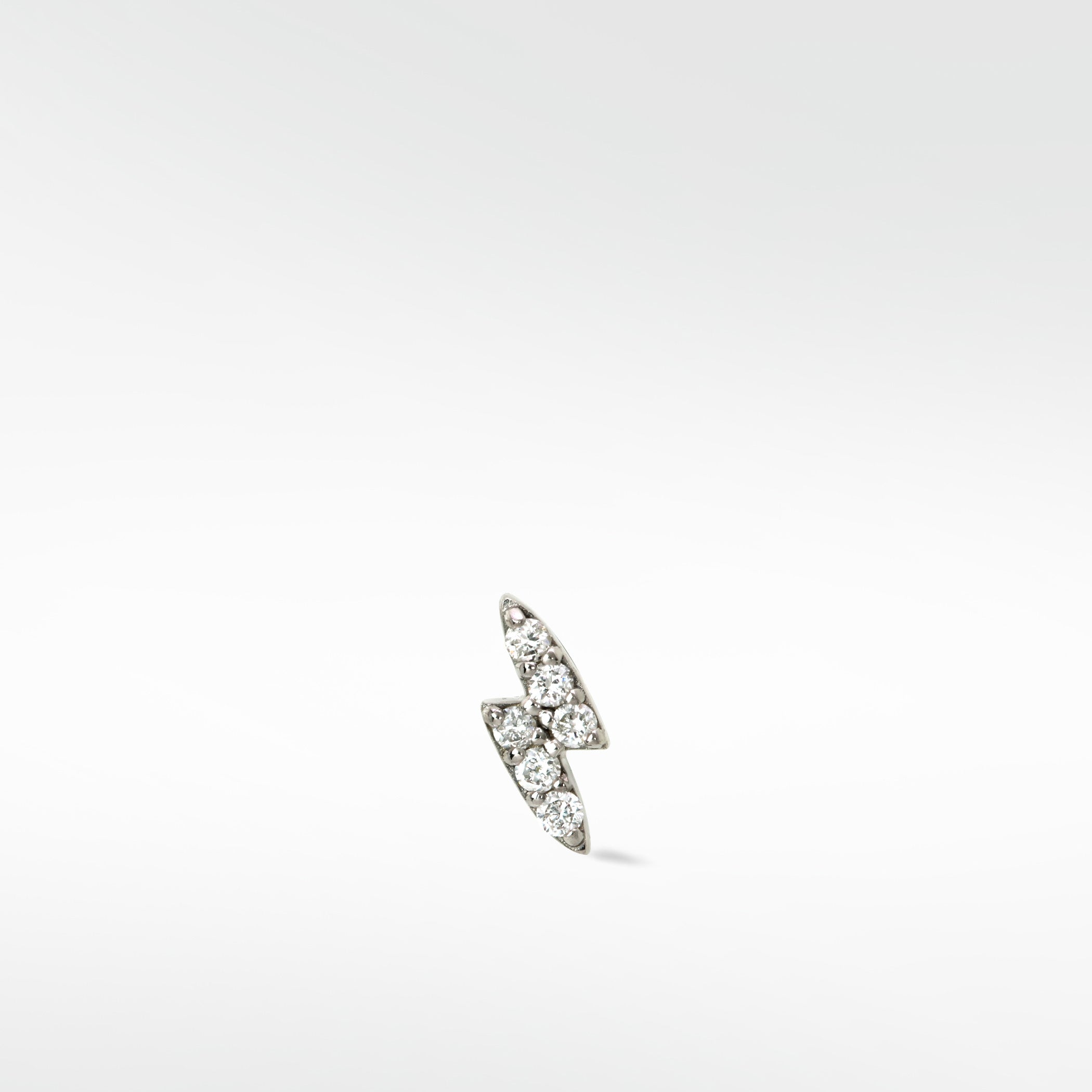 Lightning Strike Diamond Stud Earring