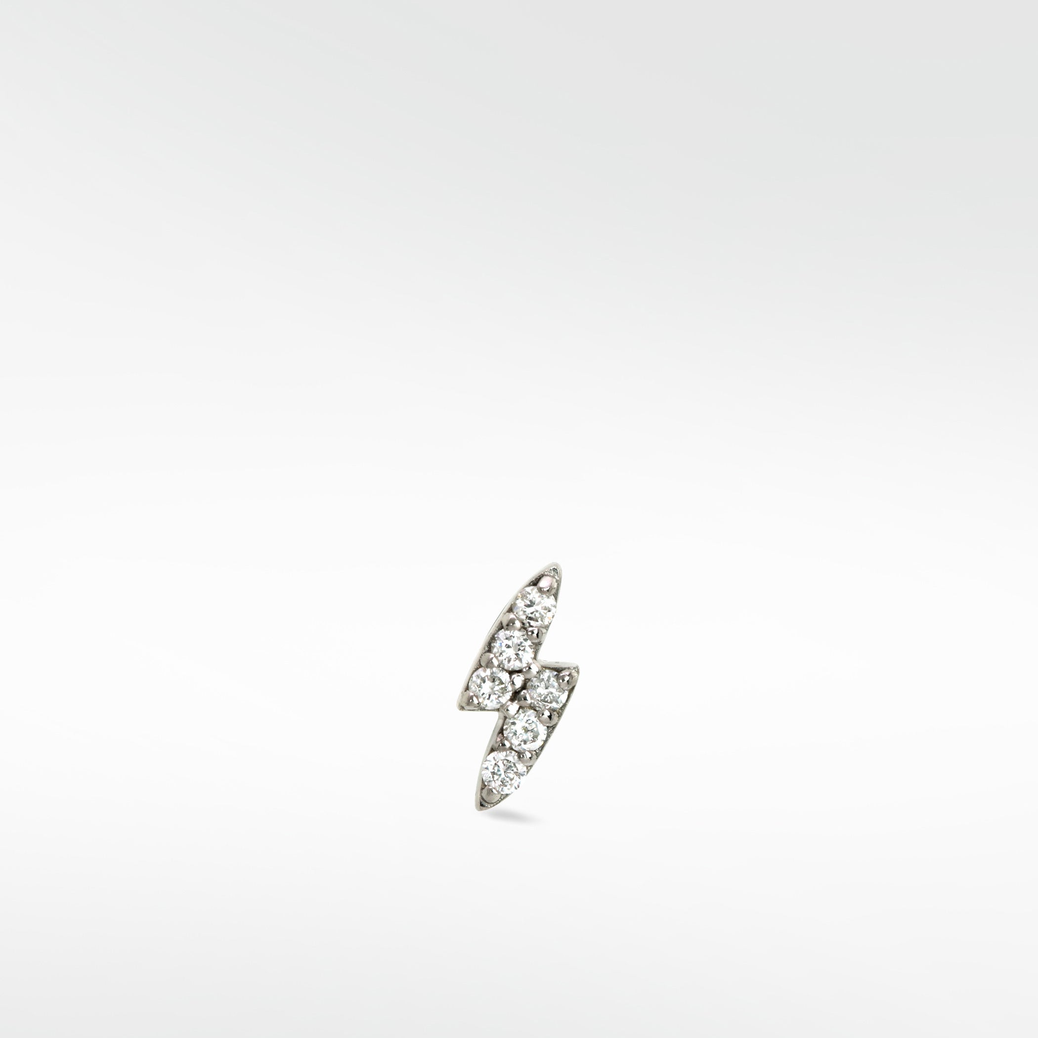 Lightning Strike Diamond Stud Earring