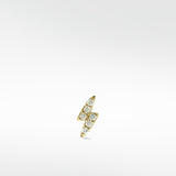 Lightning Strike Diamond Stud Earring