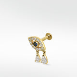 Evil Eye with Double Diamond Drop (Protection)