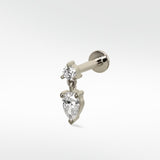 Pear Diamond Drop Stud