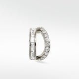 Modernist Double Diamond Hoop