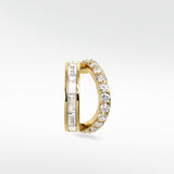 Modernist Double Diamond Hoop