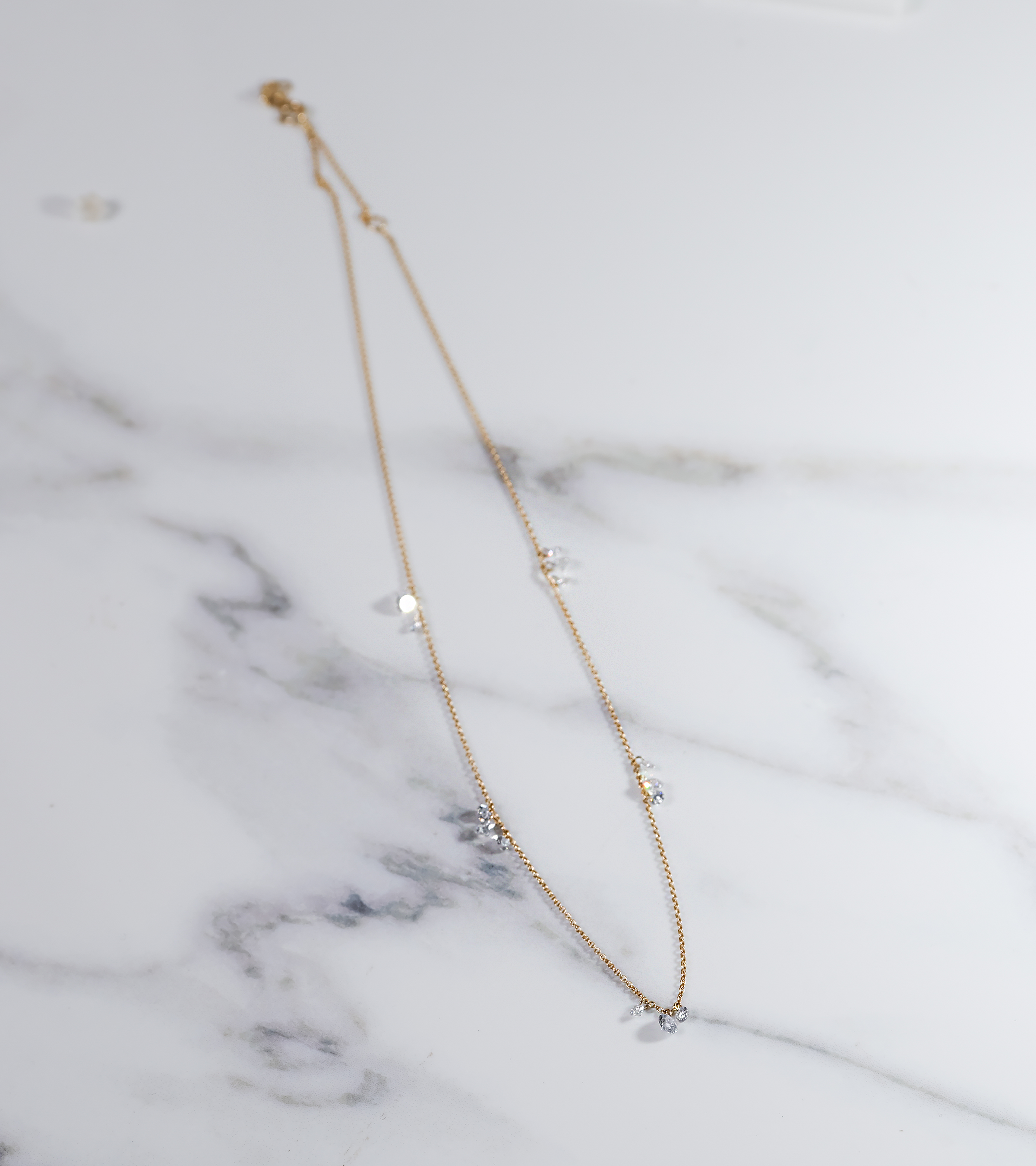 Ethereal Gold Droplet Necklace