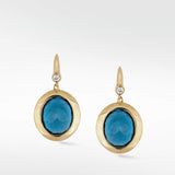 Dune Blue Ellipse Drop Earrings