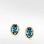 Blue stud earrings with cultured diamonds lab grown diamonds created diamonds lark and berry