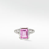 Blossom Pink Sapphire and Diamond Ring