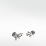 Supernova Crawler Earrings in 18K White Gold (One of a Kind)