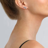 Supernova Crawler Earrings in 18K White Gold (One of a Kind)