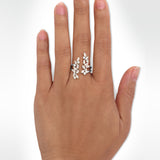 Veto Diamond Open Petal Ring