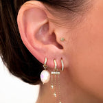 Detachable Diamond Leaf Tassel Drop Earrings - Lark and Berry