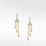 Detachable Diamond Leaf Tassel Drop Earrings - Lark and Berry