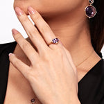 Dune Purple Sapphire Ring in Solid 14K Yellow Gold - Lark and Berry