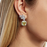 Flora Emerald Detachable Drops in Solid 18K White Gold - Lark and Berry
