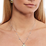 Flora Emerald Detachable Drops in Solid 18K White Gold - Lark and Berry