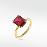 Flora Ruby Octad Cocktail Ring in 18k Yellow Gold - Lark and Berry