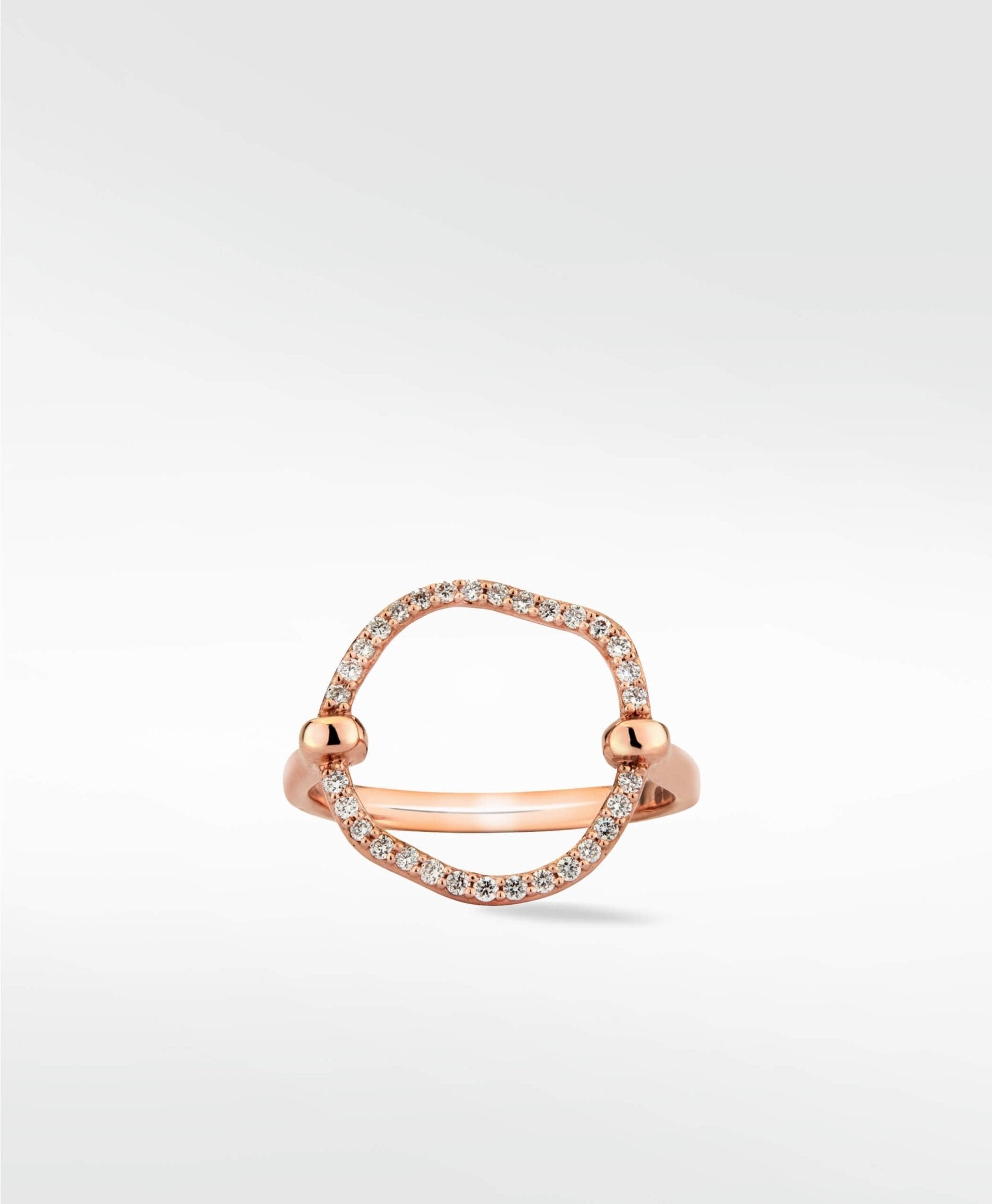 Halo Diamond Ring in 14K Rose Gold - Lark and Berry