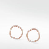 Halo Diamond Stud Earrings in 14K Rose Gold - Lark and Berry