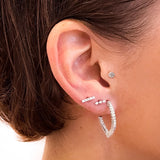 Modernist Diamond Stud Earring