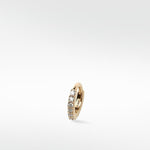 Modernist Diamond Pav√© Mini Hoop Earring in 14K Yellow Gold - Various Hoop Sizes - Lark and Berry