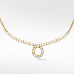 Modernist Diamond PavŽ Necklace in 14K Yellow Gold - Lark and Berry