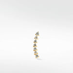 Modernist Linear Diamond Ear Crawler Labret Earring in 14K Gold - Lark and Berry