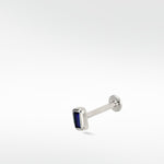 Sapphire Baguette Labret Earring - Lark and Berry