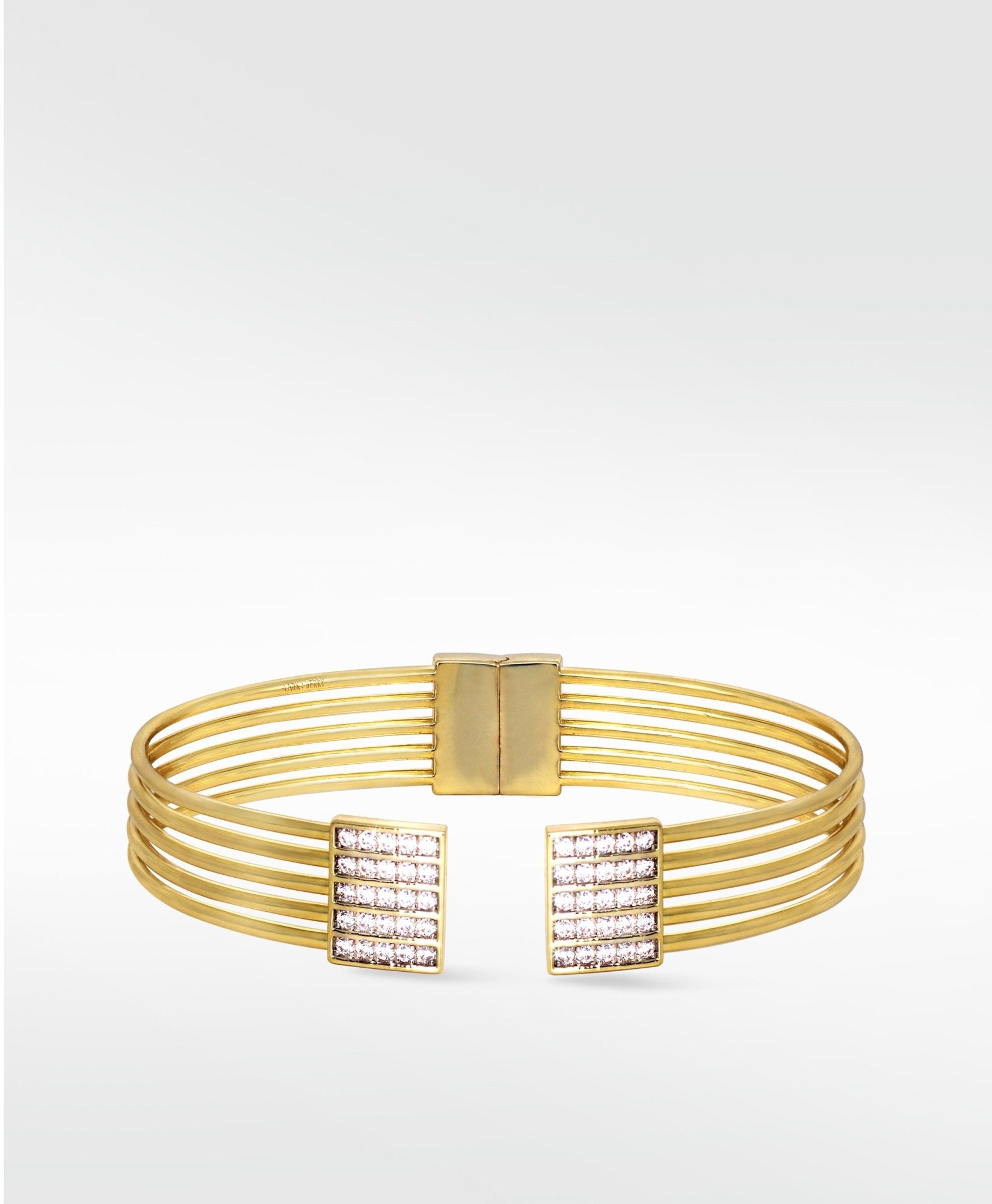 Solar Statement Bangle in 14K Yellow Gold - Lark and Berry