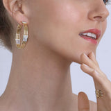 Solar Statement Hoops in 14K Yellow Gold - Lark and Berry