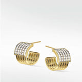 Solar Wide Hoop Earrings in 14K Yellow Gold - Lark and Berry